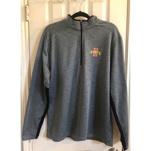 Iowa State ISU Half Zip Gray & Black Pullover